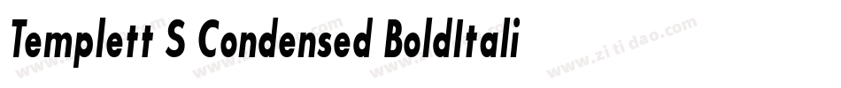 Templett S Condensed BoldItalic字体转换